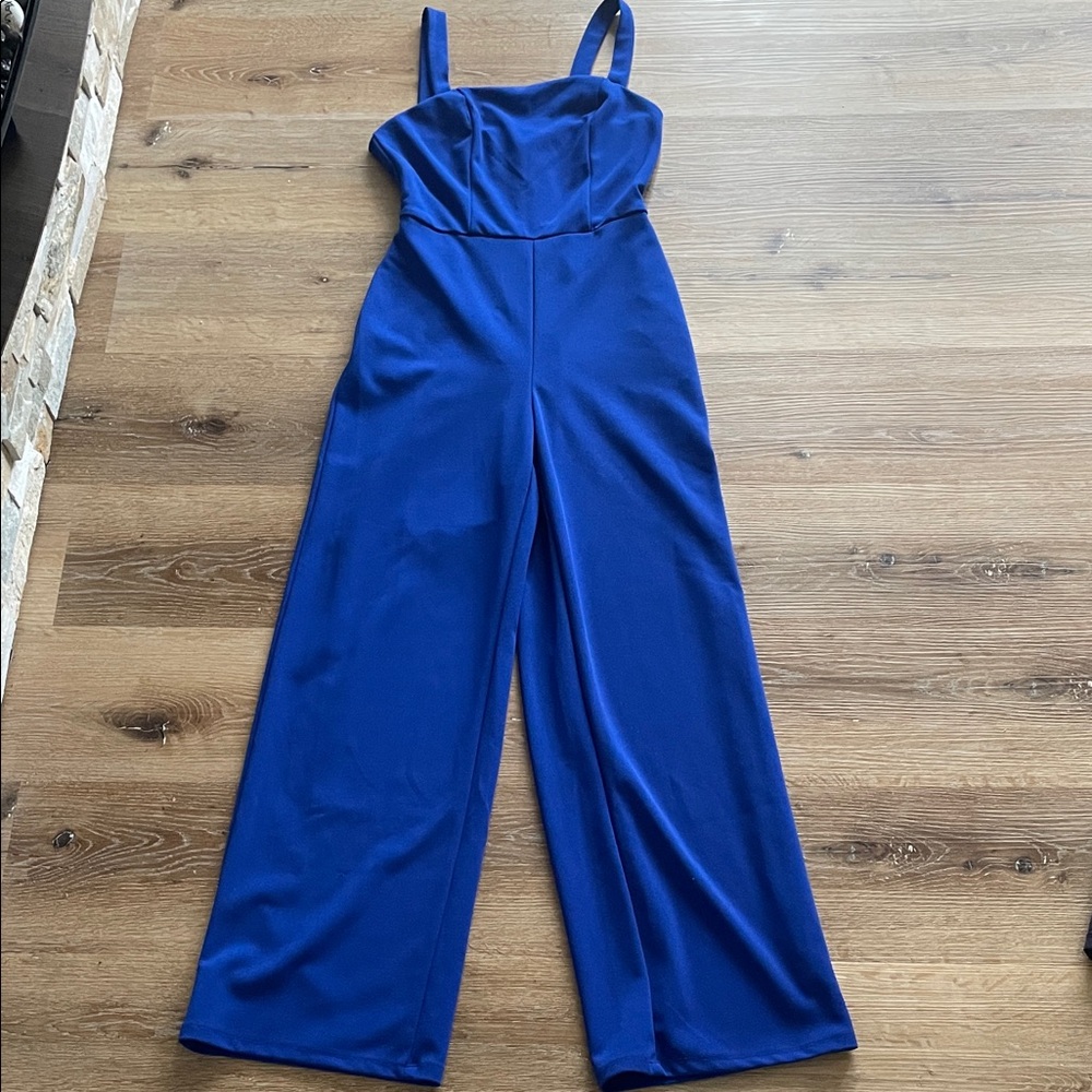 Elegant Sapphire Blue Jumpsuit